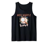 Lupa Miss Marple Knows Flores Camiseta sin Mangas
