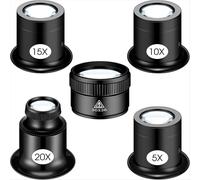 Lupa monocular para joyeros (5 unidades, 30 x 36 mm)