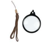 Lupa montada en el cuello con lente de vidrio antifatiga, cuerpo ABS, área de visión de 60 mm, ideal para lectores mayores, estudiantes, lupa ajustable montada en el cuello