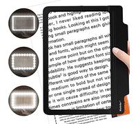 Lupa para leer, lupa 4X grande y ligera con 36 luces LED ultra brillantes y regulables que proporcionan un área de visualización de página completa uniformemente iluminada, perfecta para personas con