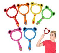 Lupa para Niños Pequeños,Lupas De Aumento - Antigolpes En Forma De Oso 6 Piezas con Empuñadura Ergónomica para Herramienta Científica Portátil Y Aventuras Al Aire Libre Stem