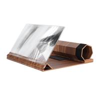 Lupa para pantalla de teléfono con efecto estéreo, soporte plegable para teléfono y marco de madera ligero para una mejor experiencia visual (7