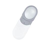 Lupa pequeña de bolsillo de cristal 10X con luz LED para leer lente acrílica de mano iluminada pequeña