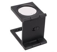 Lupa plegable con escala, vidrio de inspección de tela LED totalmente metálica, luz brillante para tareas de manualidades de tela de costura