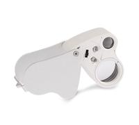 Lupa plegable de con aumento para joyería, lupa iluminada de 30x60, lupa de joyero para diamantes