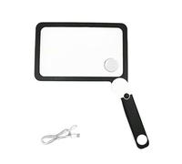 Lupa plegable de mano con 72 luces LED, lupa de lectura iluminada, ampliadora de lectura de vidrio grande