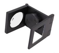 Lupa plegable totalmente metálica con 2 luces LED, lente de vidrio de alta definición para inspección de tela, alimentado por 3 pilas LR927, diseño de soporte portátil, diámetro de lente de 1.1