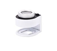 Lupa portátil 30X de gran aumento con lectura de escala HD con luces LED lupa de identificación de joyería (blanco, negro) (Color : White)