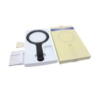 Lupa portátil de luz natural con mango ergonómico, lente óptica acrílica para recolección de sellos y mango de ABS ligero detallado para tareas de reparación y pasatiempos