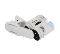Lupa portátil en miniatura con luz de aumento de 80 x 100 aumentos, ajustable para autenticación de monedas antiguas, microscopio portátil de teléfono