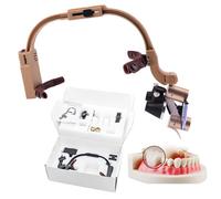 Lupa quirúrgica dental con faro LED de 5 W, lupa binocular montada en la diadema para equipos de laboratorio