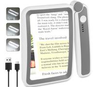 Lupa Tobegiga 5X con luz, Lupa Grande Mejorada para Leer, LED Regulable, Recargable, Lupa de Mano Ligera para Personas Mayores Que leen Libros, periódicos y Letras pequeñas.