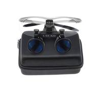 Lupas binoculares de 3,5 x 420 mm, color plateado