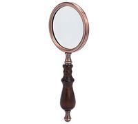 Lupas De Gran Aumento, Lupa Para Leer Libros, Lupa para Ancianos, Lupa Mango de Madera Cobre Lupa Lectura Lupa Relojero para Moneda para Documento para Periódico para Sello