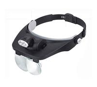 Lupas de manos libres 1.2X 1.8X 2.5X 3.5X, lupa montada en la cabeza, con 3 luces LED, para pruebas de lectura de mantenimiento