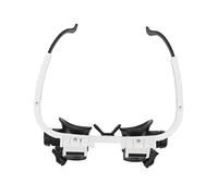 Lupas de montaje en cabeza, herramienta de reparación de lupa de soporte portátil de 8 x 15 x 23 x con 2 luces LED para reparación de relojes, evaluación de joyas