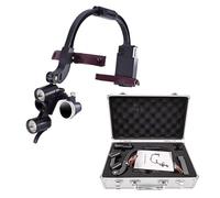 Lupas Dentales 3.5x, Lupa Binocular con Luz LED Frontal y Caja de Aluminio, Lupa con Filtro de Vidrio Óptico(Black)