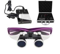 Lupas dentales,binocular loupes lupa,gafas lupa,Lupas binoculares dentales con luz,3,5 x 420 mm Distancia Interpupilar Ajustable, para odontología, cirugía, joyero o pasatiempo
