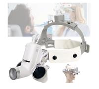 Lupas dentales con luz frontal LED 5W - Lupa binocular 2,5X/3,5X para dentistas y cirujanos, recargable, brillo ajustable, distancia de trabajo 320-540 mm, montaje en cabeza