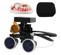 Lupas Dentales De 2,5X/3,5X Con Luz Frontal EstéReo De 5 W, Lupa Quirúrgica Dental, Lupa MéDica Para Laboratorio Dental, Distancia De Trabajo: 320-420 Mm,Brillo Ajustable En 4 Niveles Silver-3.5X