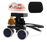 Lupas Dentales De 2,5X/3,5X Con Luz Frontal EstéReo De 5 W, Lupa Quirúrgica Dental, Lupa MéDica Para Laboratorio Dental, Distancia De Trabajo: 320-420 Mm,Brillo Ajustable En 4 Niveles Black-2.5X