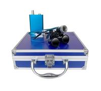 Lupas Dentales Quirúrgicas 2.5X/3.5X 420mm, Lupa Binocular con Cristal Óptico, Diseño Ergonómico, Visión Clara, Caja de Aluminio(Blue,3.5x)