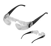 Lupas Gafas de aumento ajustables 4X Gafas de lupa portátiles antideslumbrantes para personas mayores con presbicia que miran televisión para lectura con baja visión, pesca, televisión, lectura