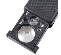 Lupas LED y Linterna UV para Joyería - 30 x 60 Lupa con Luz Ultravioleta, Óptica Profesional, Detección de Imperfecciones