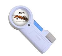Lupas, lupa con luz, lupa de mano con iluminación LED brillante, lente de aumento de 8X, ligera y fácil de usar para personas mayores, mapas de Readioffice, joyería, reloj mecánico, computadora