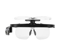 Lupas Montadas en la Cabeza con Luz LED, Recargables, 3 Lentes, Brillo Ajustable, Aumento del 450% para Leer, Dibujar, Reparar Relojes