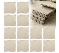 LUPATDY 12 piezas de alfombrillas de espuma de felpa entrelazadas, 30x30cm, alfombrillas de espuma para rompecabezas, alfombras esponjosas para sala de estar y dormitorio, baldosas de suelo para