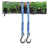 LUPATDY 2 columpios para colgar árboles, cuerda de fijación para hamaca, columpio de árbol con ganchos (capacidad de 200 kg), cuerda para interior y exterior, 10 mm de diámetro, 150 cm