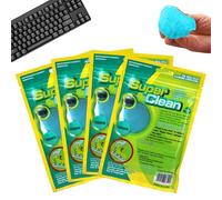 LUPATDY 4 unidades de gel limpiador de teclado, limpiador de teclado, gel limpiador de coche para el interior del coche, reutilizable, kit de limpieza para ordenador portátil, impresora, cámara, coche