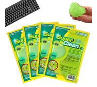 LUPATDY 4 unidades de gel limpiador de teclado, limpiador de teclado, gel limpiador de coche para el interior del coche, reutilizable, juego de limpieza para ordenador portátil, impresora, cámaras