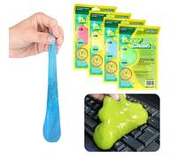LUPATDY 4Pcs Gel de Limpieza para Teclado, Gel de Limpieza de Coche Reutilizable, Limpiador de Polvo Universal para Computadoras, Ventilaciones de Coche, Escritor, Calculadoras,(4 x 80g)