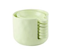 LUPATDY Juego de 6 cuencos de cerámica para salsas de porcelana con asa y caja de almacenamiento, cuencos redondos pequeños para sushi, salsas, aceite y salsa de soja, cuencos para aperitivos, color