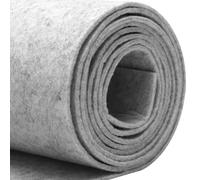 LUPATDY Tela de Fieltro Gris Claro 40cm x 150cm, Rollo de Fieltro por Metros, 2mm de grosor, Tela de Fieltró Color Liso para Patchwork, Costura, Manualidades, Decoración