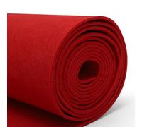 LUPATDY Tela de Fieltro Rojo Brillante 30cm x 250cm, Rollo de Fieltro por Metros, 3mm de grosor, Tela de Fieltró Color Liso para Patchwork, Costura, Manualidades, Decoración