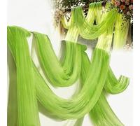 Lupatdy Tela de Organza, Tela de Organza Suave, 1,6m x 3m/5m, Tejido de Tul Transparente, para Coser para Bodas, Fiestas, Arcos, Vestidos, Faldas de Tul, Velo y Decoración Diy (Verde, 3x1,6m)