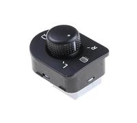 LUPCIO Interruptor eléctrico de espejo para VW Golf MK4, Passat B5/B5.5, Beetle 99-05, tipo giratorio, negro, 1 vía, montaje de agujero pasante, pulsador, ON-OFF, control remoto, 1 unidad