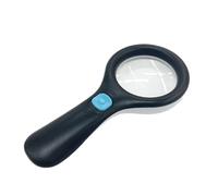 Lupeglas estables de 10 compartimentos con 3 LED de luz para lectura detallada, periódico de libros antiguos, periódico, lentes ópticas, observación naturalista, aumento de vidrio