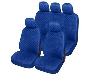Lupex Shop Fundas para Asientos de Coche, algodón Acolchado, Color Azul Oscuro, de la Marca