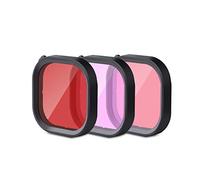 Lupholue 3 en 1 Snorkel Diving Underwater Red/Pink/Purple Lente Filter en Agua de mar y Agua Dulce para la Carcasa Oficial Resistente al Agua de for GoPro Hero 12, 11, 10, 9, 8 Black