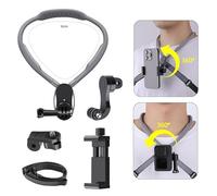 Lupholue Soporte de cuello POV con correa para el pecho brazo extensible soporte para smartphone compatible con GoPro Hero 11 10 9 8 7 Session DJI AKASO APEMAN Xiaomi Yi SJCAM Cámara de acción