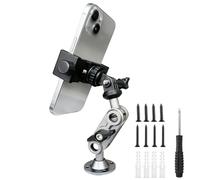 Lupholue Soporte de Pared Universal con Brazo metálico Ajustable, construcción metálica Resistente para un Montaje Estable. Cabezal de Bola Doble for GoPro, dji Osmo, iPhone, HTC, Smartphone Huawei