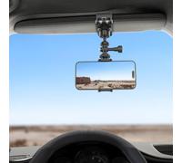 Lupholue Soporte universal para teléfono móvil con clip para parasol de coche, cabezal giratorio de 360°, para DJI Osmo, GoPro, Insta 360, iPhone 17/16/15/14, cámaras y smartphones