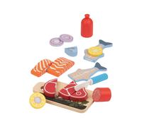 lupilu® Alimentos de juguete de madera (Fisch und Fleisch)