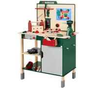 LUPILU® Banco de trabajo de madera, con accesorios