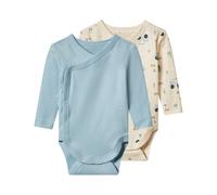 LUPILU® Bodis cruzados para bebé pack 2 (azul/crema, 74/80)