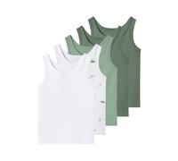 lupilu® Camisetas interiores infantiles pack 5 (Grün/Weiß, 122/128)
